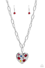 Load image into Gallery viewer, Paparazzi 2 Piece Set - Online Dating - Red Necklace / Relationship Ready - Red Earrings