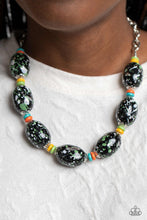 Load image into Gallery viewer, PREORDER Paparazzi No Laughing SPLATTER - Green Necklace