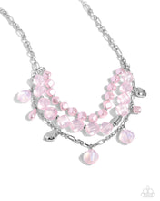 Load image into Gallery viewer, PREORDER 2 Piece Set - Cubed Cameo - Pink Necklace | Glittery Gala - Pink Bracelet