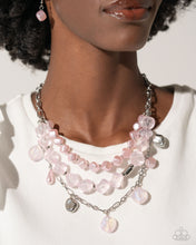 Load image into Gallery viewer, PREORDER 2 Piece Set - Cubed Cameo - Pink Necklace | Glittery Gala - Pink Bracelet
