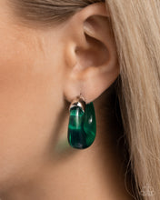 Load image into Gallery viewer, Paparazzi Clear Charm - Green Earrings