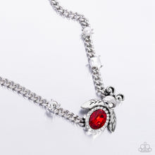 Load image into Gallery viewer, Paparazzi Bedazzled Beetle - Red Necklace