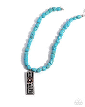 Load image into Gallery viewer, Paparazzi Hopeful Headline - Blue Necklace