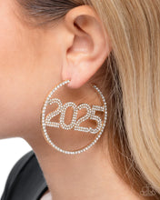 Load image into Gallery viewer, Paparazzi This is Gonna Be My Year - Gold Rhinestone Earrings