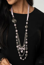 Load image into Gallery viewer, All The Trimmings - Silky Ribbon Pink Necklace - Demetra's Bling Boutique