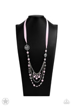 Load image into Gallery viewer, All The Trimmings - Silky Ribbon Pink Necklace - Demetra's Bling Boutique