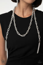 Load image into Gallery viewer, SCARFed for Attention - Silver Single Strand Spiraling Necklace - Demetra's Bling Boutique