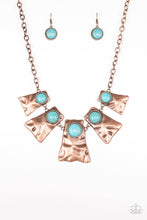 Load image into Gallery viewer, Cougar - Copper -Turquoise Stone Necklace - Demetra's Bling Boutique