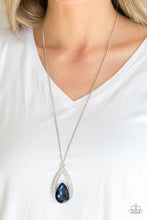 Load image into Gallery viewer, Notorious Noble - Blue Teardrop Gem Necklace - Demetra's Bling Boutique