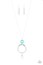 Load image into Gallery viewer, Optical Illusion - Blue Oversized Hoop Links Necklace - Demetra's Bling Boutique