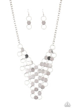 Load image into Gallery viewer, Net Result - Silver Interlocking Ring And Disc Necklace - Demetra's Bling Boutique