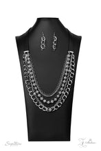 Load image into Gallery viewer, The Arlingto - Black Leather White Rhinestone Necklace - 2020 Zi Collection - Demetra's Bling Boutique