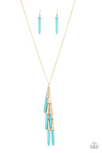 Load image into Gallery viewer, PRIMITIVE and Proper - Blue Tusk Like Bars Necklace - Demetra's Bling Boutique