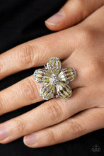 Load image into Gallery viewer, Botanical Ballroom - Yellow Emerald - Style Rhinestone Ring - Demetra's Bling Boutique