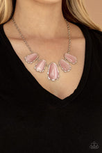 Load image into Gallery viewer, Newport Princess - Pink Cat's Eye Necklace - Demetra's Bling Boutique
