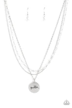 Load image into Gallery viewer, Promoted to Grandma - White Iridescent "Grandma" Stamped Necklace - Demetra's Bling Boutique
