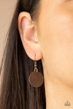 Load image into Gallery viewer, Luxe Crush - Copper Copper Disc Brown Leather Necklace - Demetra's Bling Boutique