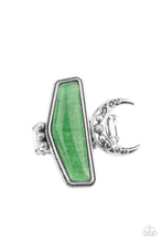 Load image into Gallery viewer, Cosmic Karma - Green Half Moon Ring - Demetra's Bling Boutique