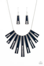 Load image into Gallery viewer, FAN-tastically Deco - Blue Silver Frames Necklace - Demetra's Bling Boutique
