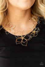 Load image into Gallery viewer, Flower Garden Fashionista - Gold Oversized Blossom Necklace - Demetra's Bling Boutique