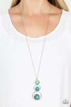 Load image into Gallery viewer, Celestial Courtier - Green Ombre Green Gems Necklace - Demetra's Bling Boutique