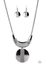Load image into Gallery viewer, Metallic Enchantress - Black Gun Metal Disc Statement Necklace - Demetra's Bling Boutique