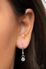 Load image into Gallery viewer, Understated Dazzle - Silver Emerald Cut Smoky Gem Necklace - Demetra's Bling Boutique