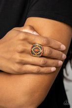 Load image into Gallery viewer, Amplified Aztec - Burnt Orange Beaded Ring - Demetra's Bling Boutique