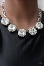 Load image into Gallery viewer, Limelight Luxury - White Dramatically Oversized White Rhinestone Necklace - Demetra's Bling Boutique
