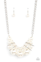 Load image into Gallery viewer, Challenge Accepted - White Oversized Chunky Silver Chain Necklace - Demetra's Bling Boutique