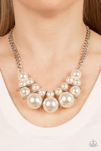 Load image into Gallery viewer, Challenge Accepted - White Oversized Chunky Silver Chain Necklace - Demetra's Bling Boutique