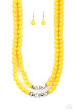 Load image into Gallery viewer, Paparazzi 2 Piece Set Summer Splash - Yellow Necklace | Dip and Dive - Yellow Bracelet