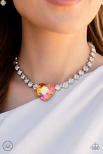 Load image into Gallery viewer, Heart in my Throat - Orange Necklace - Demetra's Bling Boutique