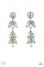 Load image into Gallery viewer, Space Age Sparkle - Multi Iridescent Gem Silver Post Earrings - Demetra's Bling Boutique
