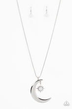 Load image into Gallery viewer, Astral Ascension - White Bead Silver Moon and Star Necklace - - Demetra's Bling Boutique