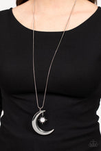 Load image into Gallery viewer, Astral Ascension - White Bead Silver Moon and Star Necklace - - Demetra's Bling Boutique