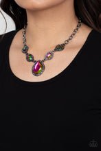 Load image into Gallery viewer, The Upper Echelon - Multi Oil Spill Rhinestone Necklace - Demetra's Bling Boutique