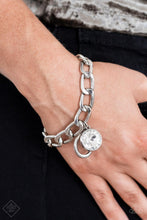 Load image into Gallery viewer, Unyielding Roar - White Link Charm Bracelet - Demetra's Bling Boutique