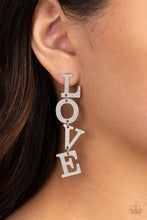 Load image into Gallery viewer, Paparazzi L-O-V-E - Silver - Earrings