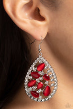 Load image into Gallery viewer, Paparazzi Cats Eye Class - Red Earrings