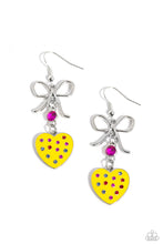 Load image into Gallery viewer, Paparazzi BOW Away Zone - Yellow Earrings