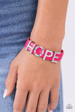 Load image into Gallery viewer, Paparazzi Hopeful Haute - Pink Bracelet