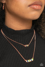 Load image into Gallery viewer, Paparazzi Easygoing Emeralds - Copper Necklace