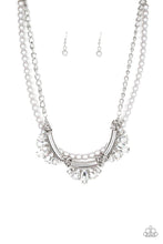 Load image into Gallery viewer, Bow Before The Queen - SILVER PEARLS - Necklace - Demetra's Bling Boutique