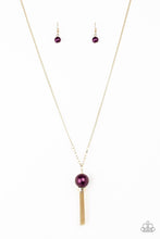 Load image into Gallery viewer, Belle Of The Ballroom - Purple And Gold Pearl Necklace - Demetra's Online Bling Boutique