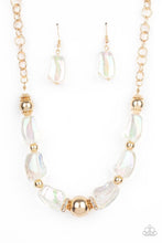 Load image into Gallery viewer, Iridescently Ice Queen- Gold Iridescence Necklace - Demetra's Bling Boutique