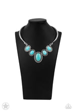 Load image into Gallery viewer, River Ride - Blue Antiqued Silver Bar Necklace - Demetra's Bling Boutique