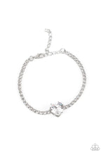 Load image into Gallery viewer, Paparazzi 2 Piece Set Flirty Fiancé - White Necklace & Bedazzled Beauty White Bracelet