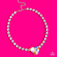 Load image into Gallery viewer, Heart in my Throat - Orange Necklace - Demetra's Bling Boutique