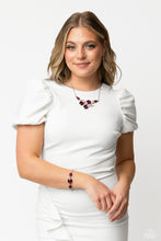 Load image into Gallery viewer, Paparazzi Round Royalty Pink Necklace &amp; Twinkling Trio Pink Bracelet 2 Piece Set

